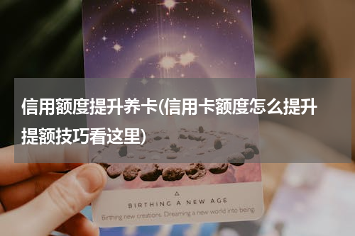 信用额度提升养卡(信用卡额度怎么提升 提额技巧看这里)