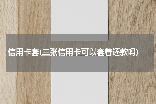 信用卡套(三张信用卡可以套着还款吗)