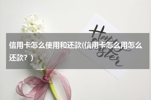 信用卡怎么使用和还款(信用卡怎么用怎么还款？)