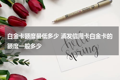 白金卡额度最低多少 浦发信用卡白金卡的额度一般多少