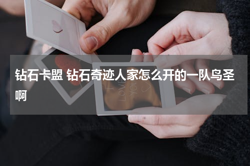 钻石卡盟 钻石奇迹人家怎么开的一队鸟圣啊