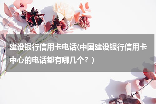 建设银行信用卡电话(中国建设银行信用卡中心的电话都有哪几个？)