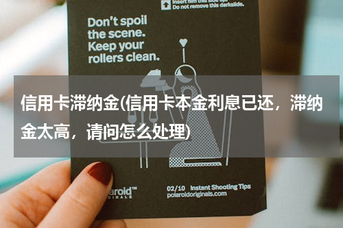 信用卡滞纳金(信用卡本金利息已还，滞纳金太高，请问怎么处理)