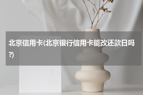 北京信用卡(北京银行信用卡能改还款日吗?)