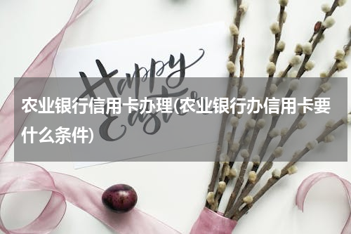 农业银行信用卡办理(农业银行办信用卡要什么条件)