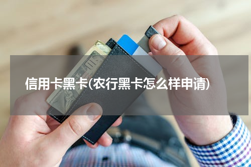 信用卡黑卡(农行黑卡怎么样申请)