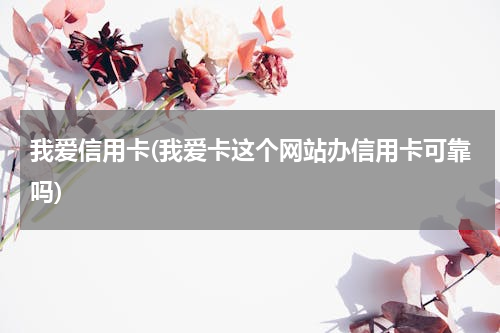 我爱信用卡(我爱卡这个网站办信用卡可靠吗)