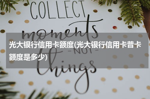 光大银行信用卡额度(光大银行信用卡普卡额度是多少)