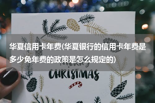 华夏信用卡年费(华夏银行的信用卡年费是多少免年费的政策是怎么规定的)