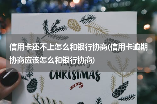 信用卡还不上怎么和银行协商(信用卡逾期协商应该怎么和银行协商)