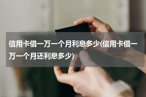 信用卡借一万一个月利息多少(信用卡借一万一个月还利息多少)