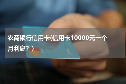 农商银行信用卡(信用卡10000元一个月利息？)