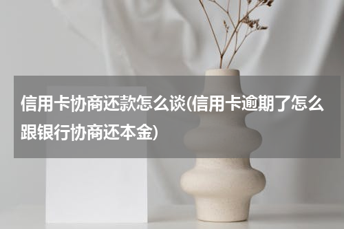 信用卡协商还款怎么谈(信用卡逾期了怎么跟银行协商还本金)